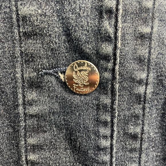 Quacker Factory Jacket Women’s XL Denim Jean Rhinestone Studded Blue Red USA - Picture 6 of 9